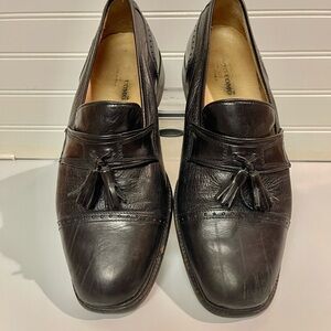 PRONTO UOMO Firenze Men’s Size 10 M Black Leather Loafers w/ Tassels Italy